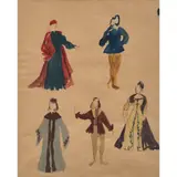 Cecil Beaton, COSTUME STUDIES, Watercolour, ink and wash on buff paper