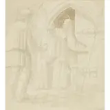 Gilbert Spencer, CHRIST MOCKED, 1915, pencil