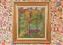 Jean Marchand, PAYSAGE DE PARIS, oil on canvas
