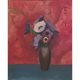 Jean Marchand, STILL LIFE OF POPPIES IN A VASE, oil on canvas