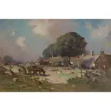 Robert Russell MacNee, THE FARM STEADING, oil on canvas