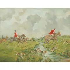 George Wright, IN FULL CRY, oil on canvas