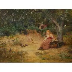 Tom Scott, AFTER THE APPLE HARVEST, oil on canvas