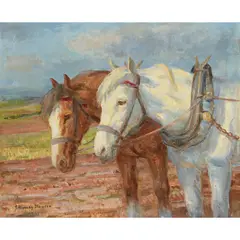 John Murray Thomson, WORKING PARTNERS, oil on canvas