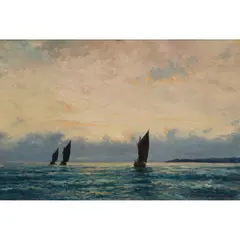 Peter MacGregor Wilson, RACING SAILBOATS, oil on canvas