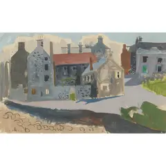 David Michie, FIFE VILLAGE, mixed media on paper