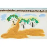 David Michie, DARK TREES IN THE BUSH, pencil and watercolour