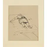 Jankel Adler, SOLDIER SLEEPING (OPUS 138), 1940, pen and ink on paper