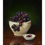 Ian Mastin, STILL LIFE WITH GRAPES, 2004, oil on board
