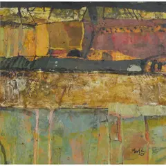 Sandy Murphy, HARVEST, mixed media and collage on paper