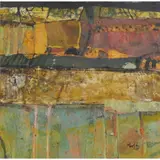 Sandy Murphy, HARVEST, mixed media and collage on paper