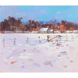 James Orr, WINTER FIELDS, acrylic on board