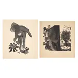 Gertrude Hermes, TWO CHRISTMAS CARDS, Wood engraving