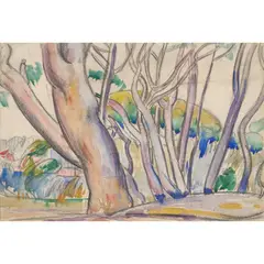 William McCance, TREES, Watercolour and pencil