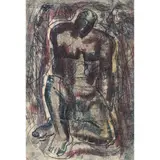 William McCance, IMPROVISED SEATED FIGURE, 1955, Monotype