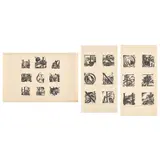 William McCance, INITIALS FOR 'THE FABLES OF ESOPE', wood engravings, Artist's Proof