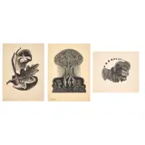 Gertrude Hermes, THREE CHRISTMAS CARDS, Wood engraving