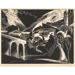 Gertrude Hermes, SAN MARCELLO, ITALY, 1925, Wood engraving, 3/30