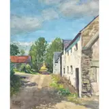 James McIntosh Patrick, FARM BUILDINGS, watercolour