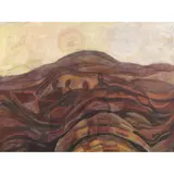 Marj Bond, UNTITLED (MYSTICAL HILLS), 1989, oil on board