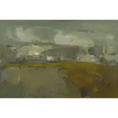Mardi Barrie, COTTAGE LANDSCAPE, Oil on canvas