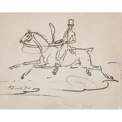 Francis Grant, A GENTLEMAN RIDER, further inscribed ‘by Sir Francis Grant’ in pencil lower centre, pen and ink