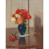 George Houston, A RED AND WHITE BOUQUET, oil on canvas