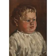 James McBey, BABY MACDUFF, 1920, oil on board
