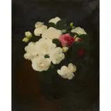 Stuart Park, RED BLOOMS AMONGST THE WHITE, oil on canvas