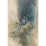 Thomas Hutchison Peddie, 'FROM WHAT ONCE LOVELY LIP IT SPRINGS UNSEEN', 1935, watercolour and bodycolour