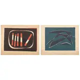 Denis Mitchell, TWO DESIGNS FOR PORTHIA PRINTS - HEALS TABLE MATS, Screenprint