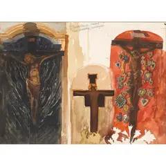 Victoria Crowe, IN STA TRINITA, FLORENCE, watercolour and pencil