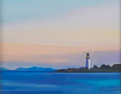 Pam Carter, THE LIGHTHOUSE, ISLE OF ORNSAY, acrylic on canvas