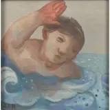 Joe Fan, SWIMMER, 1996, oil on canvas