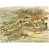 Victoria Crowe, BACKLIT LANDSCAPE, SAN GIMIGNANO