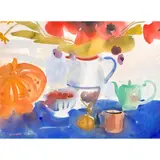 Glen Scouller, THE GREEN TEAPOT, watercolour
