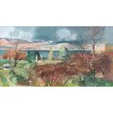 Tom Shanks, FINLAYSTONE GARDEN AND HOUSE LANGBANK, Ink and watercolour