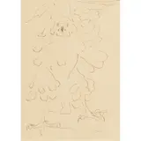 Henri Gaudier-Brzeska, EXCITED BIRD, pen and ink on paper