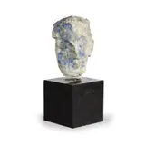 Ernst Eisenmayer, HEAD, 1967, blue serpentine on marble base
