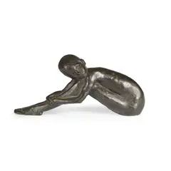 Georg Ehrlich, SITTING BOY, bronze with brown patina