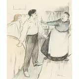 Théophile Steinlen, LA MINEURE, ink and crayon