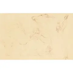 Georg Ehrlich, STUDIES FOR SCULPTURE, 1958, pen and ink on paper