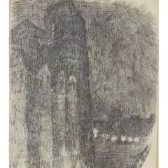 Jean Marchand, ÎLE ST. LOUIS, PARIS, pen and ink on paper
