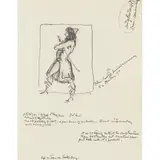Claud Lovat Fraser, LETTER TO ALAN FRASER, THE ARTIST'S BROTHER, 1916 + PROLOGUE TO AN 18TH CENTURY PLAY (LETTER TO ENID BAGNOLD), ink and watercolour, 21cm x 16.7cm (8 ¼in x 6 5/8in)