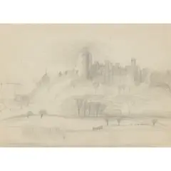 Christopher Wood, ARUNDEL CASTLE, pencil on paper