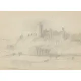 Christopher Wood, ARUNDEL CASTLE, pencil on paper