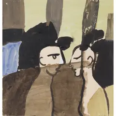 Keith Vaughan, FIGURES IN CONVERSATION, 1959, watercolour and gouache on paper