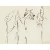 Graham Sutherland, PALMS (DOUBLE-SIDED DRAWING), 1948, pencil on paper