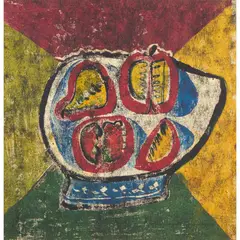 Robert MacBryde, STILL LIFE - FRUIT IN A DISH (DESIGN FOR ASCHER SQUARE), c. 1947, monotype on paper
