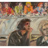 John Houston, THE END OF THE PARTY, 1984, oil on canvas